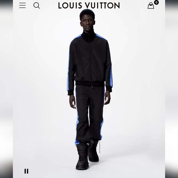 NWOT**LV FAIR ISLE STRIPES NYLON TRACKSUIT** Jacket & Pants - Picture 4 of 5